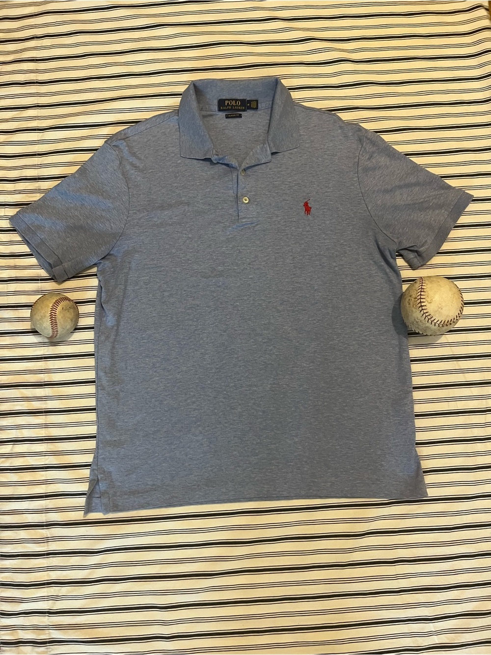 Ralph Lauren Light Blue Polo with Red Pony